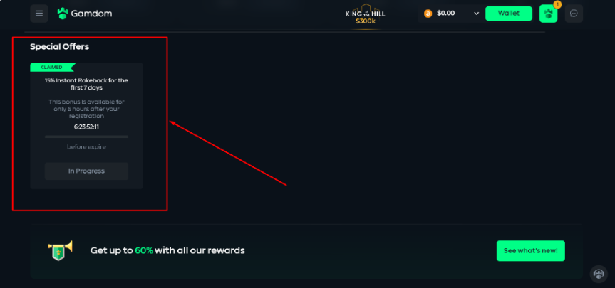 gamdom special offers